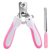 Aprimore a experiência de higiene do seu pet: Lixa de unhas com cabo ergonômico de borracha.