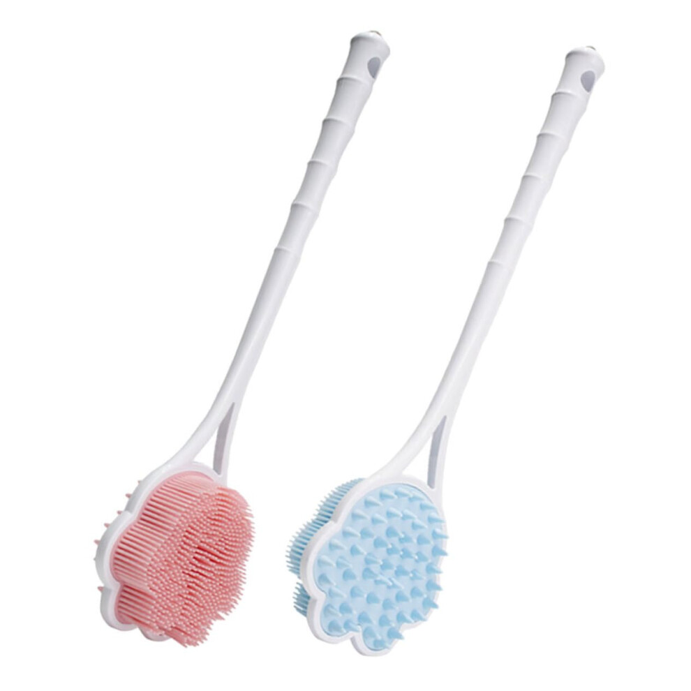 Back Scrubber with Long Handle Bath Brush, Gentle Exfoliation and Massage for Elderly