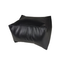 Manicure Hand Rest Pillow with Comfortable PU Leather, Black Nail Arm Support for Salon Use