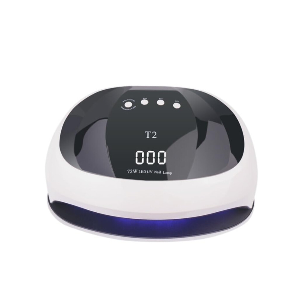 72W UV LED Nail Lamp with Smart Sensor for Fast Curing Gel Nails, DualHand Professional Dryer