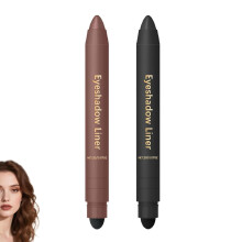 2 in 1 Eyeliner Eyeshadow Stick Waterproof Long Lasting with Sponge Blender Vibrant Color