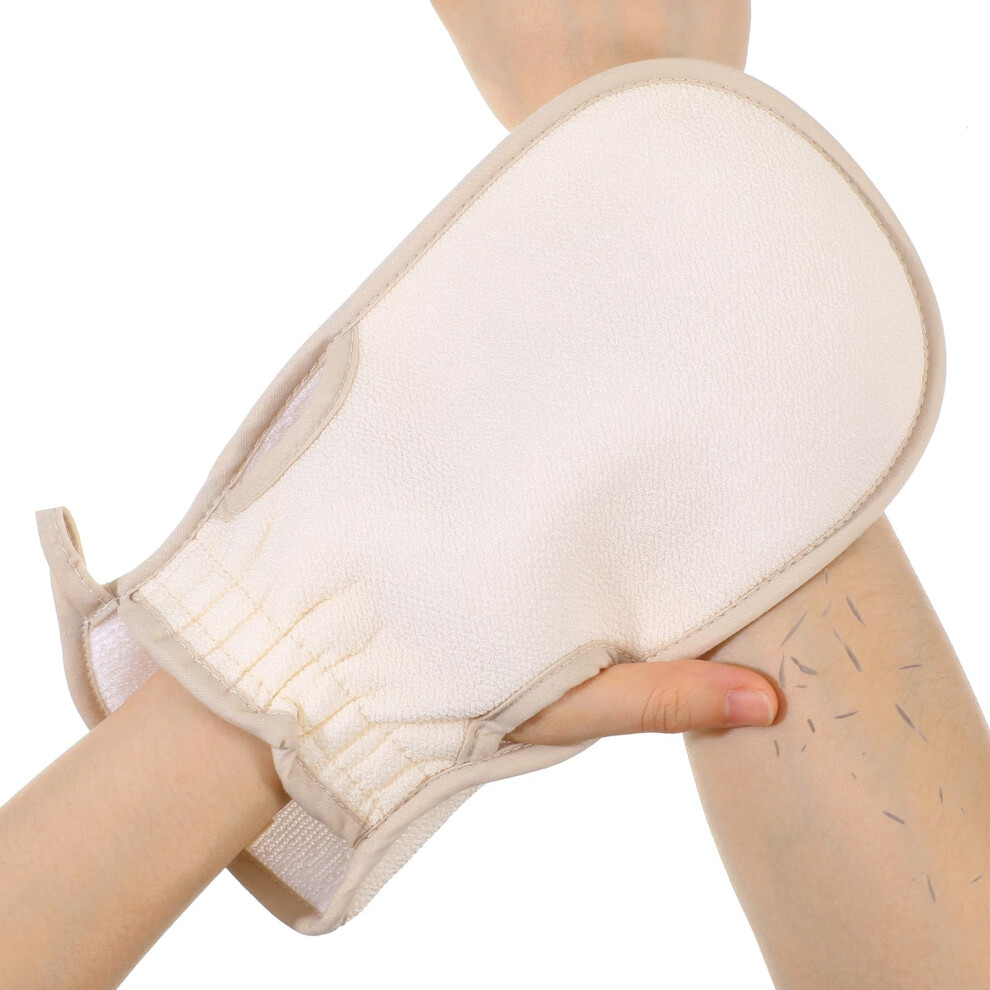 Korean Exfoliating Glove with Thumb Hole for Deep Dead Skin Removal and SelfTan Prep