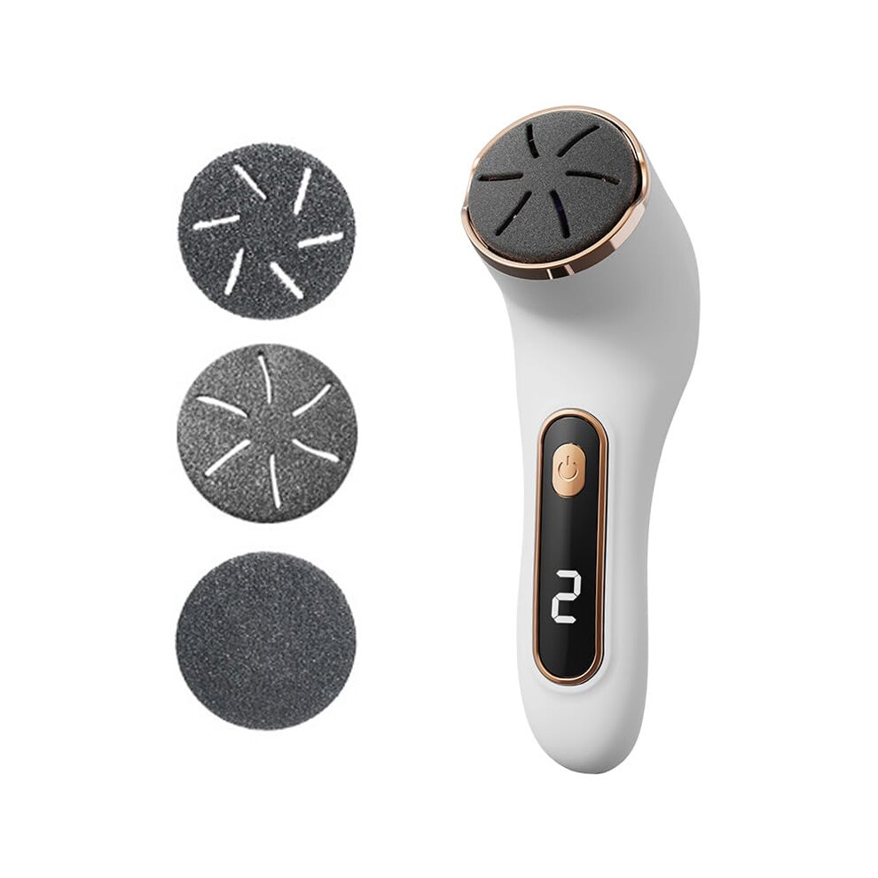 Electric Foot Callus Remover with 3 Grinding Heads, Dual Speed USB Rechargeable Foot File