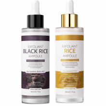 Rice Ampoule Set with Brightening Serum Duo, DayNight Pore Refining and Overnight Hydration