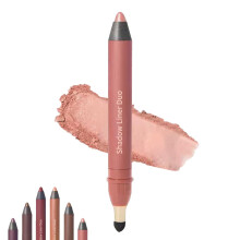 2 in 1 Waterproof Eyeliner Eyeshadow Stick with Builtin Smudger, Long Lasting Smudge Proof