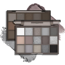 15 Color Eyeshadow Palette with Pigmented Matte Shimmer Glitter Shades, Long Lasting Pressed Powder for Holiday Makeup (Green)