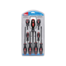 Hilka Tools Screwdriver Set 9 Pieces Red And Black