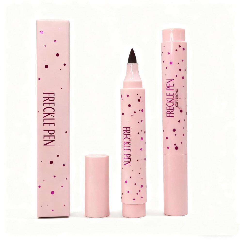 2 PCS Waterproof Freckle Pen for Natural Faux Freckles, LongLasting QuickDry Fine Tip Makeup