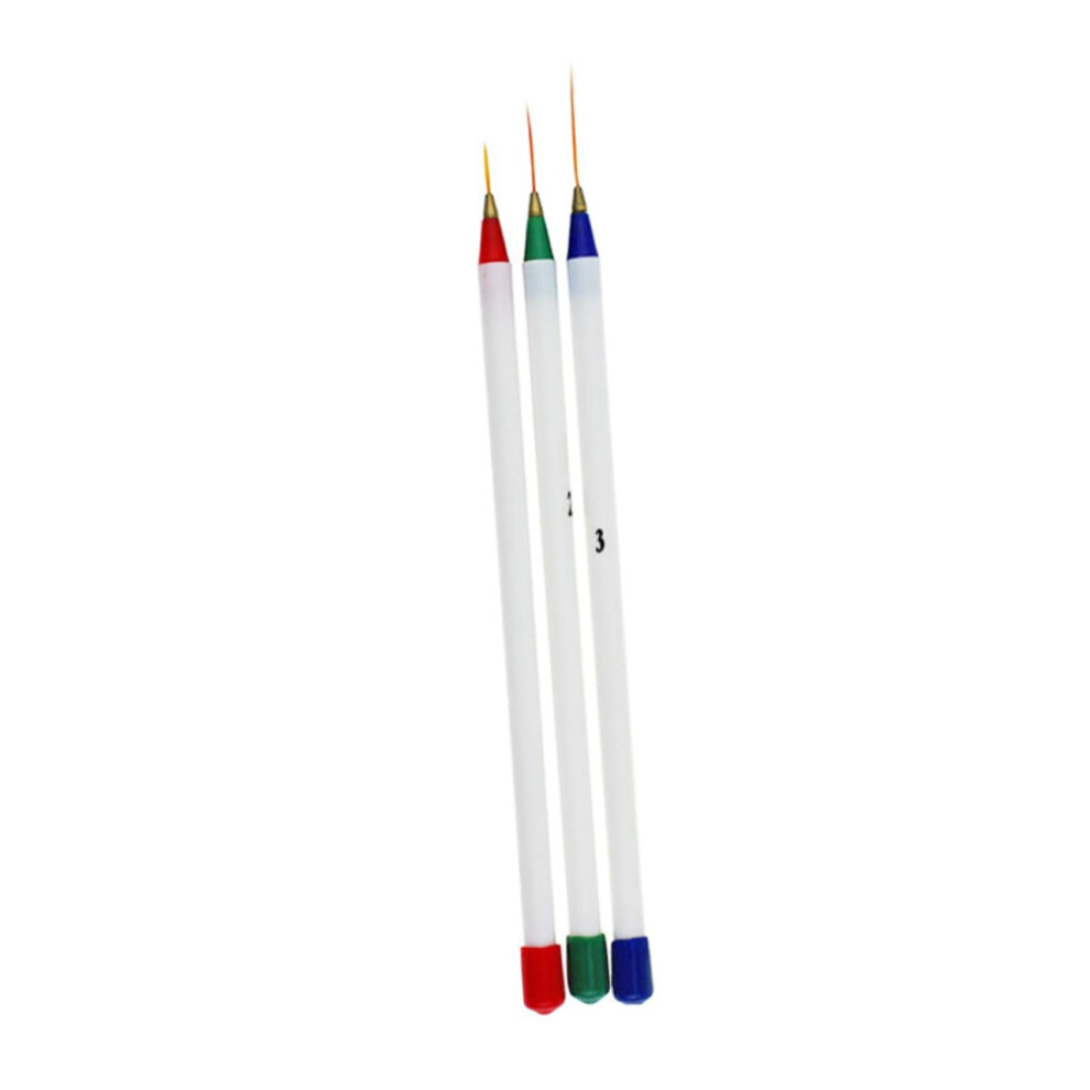 Set of 3 Precision Tip Nail Art Pens for Fine Detail Manicure and Intricate Design Work
