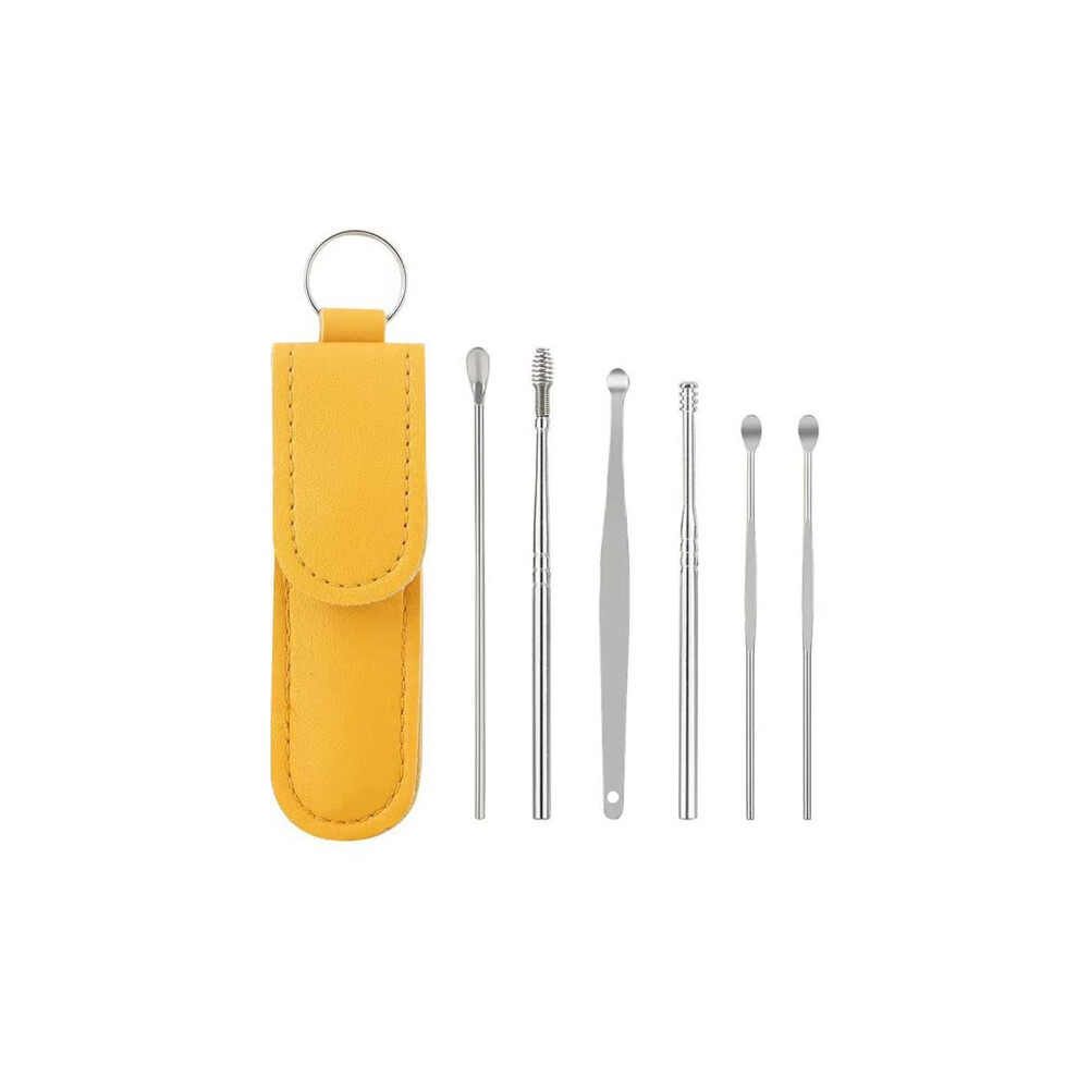 Yellow Earwax Removal Products 1Pc Ear Cleaner Wax Removal Tool Earpick Sticks Earwax Remover Ear Cleanser Spoon Care Earpick