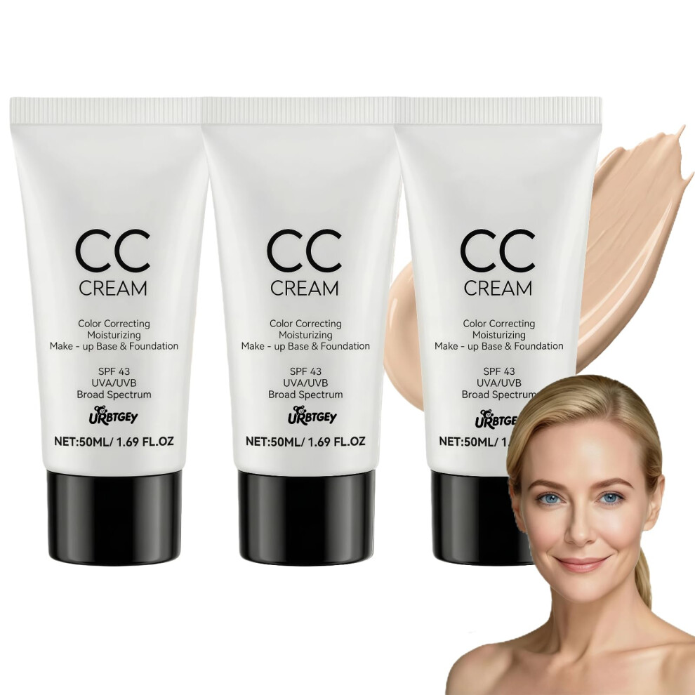 Cream Cc With Spf 43 Anti Aging Hydrating 3Pack For Mature Skin Medium To Deep Tones