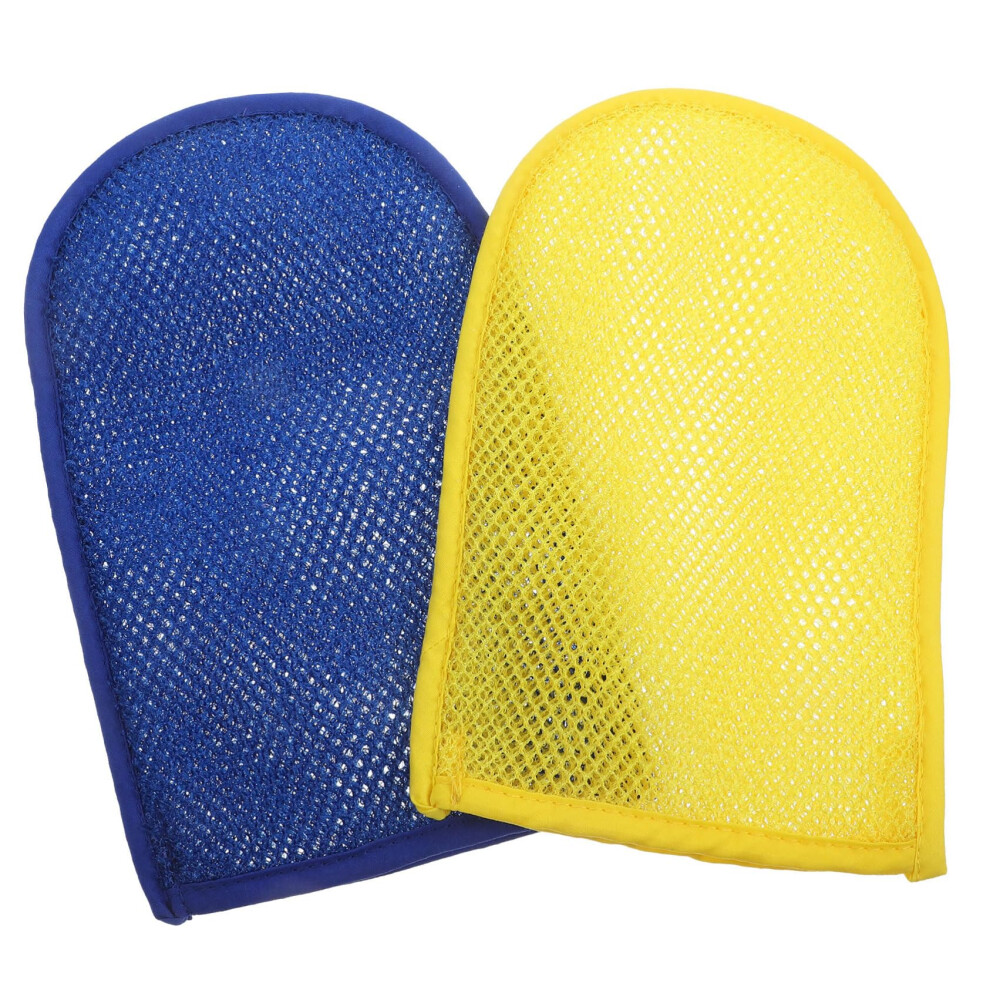 Exfoliating Bath Gloves 2pcs Deep Scrub Body Scrubber for Dead Skin Removal and Gentle Shower