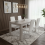 Dining Table With 4 Chairs Modern Kitchen Dining Table and 4 White Faux Leather Dining Chairs 1