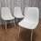 Modern Grey Dining Table Set With 4 White Chairs 4