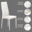 Dining Table Set with 6 White Faux Leather Chairs 4