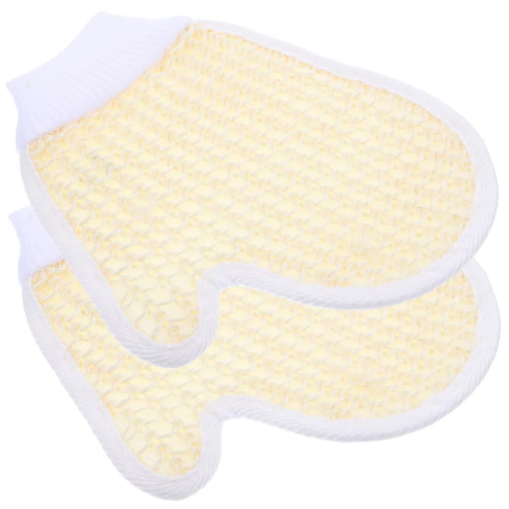 Exfoliating Bath Gloves 2PCS Soft Chenille Shower Scrub Mitt for Gentle Back and Body Massage