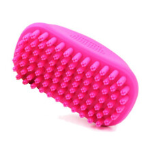 Escova de silicone para banho de animais de estimação com design antiderrapante, massageia seus pets para uma experiência relaxante e terapêutica