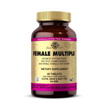 Solgar Female Multiple Tablets - Pack of 60 - With 27 Key Nutrients for Daily Wellbeing - With Vitamin C, B12, Iron and Folic Acid - Vegan
