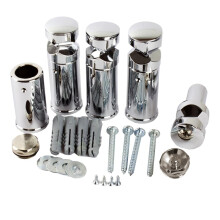 MyHomeware Set of Universal Bracket for Heated Towel RAIL Radiator Flat Or Curved With Plugs