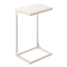 VASAGLE C-Shaped Side Table, Bedside Table, Sofa Side Table, with Metal Frame, Industrial, for Living Room, Bedroom, Cream White LET353W77