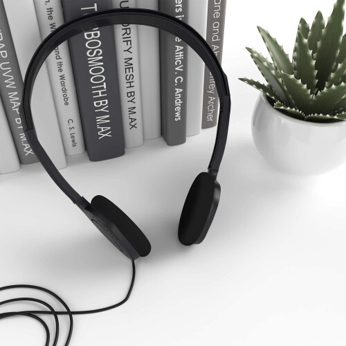 Maeline Bulk Wired On-Ear Headphones, (10 Pack, Black) 2