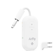 AirFly Pro 2 Deluxe ? Bluetooth Adapter for Airplane, Pair 2 AirPods or Wireless Headphones ? 3.5mm AUX Bluetooth Transmitter/Receiver for Cars,