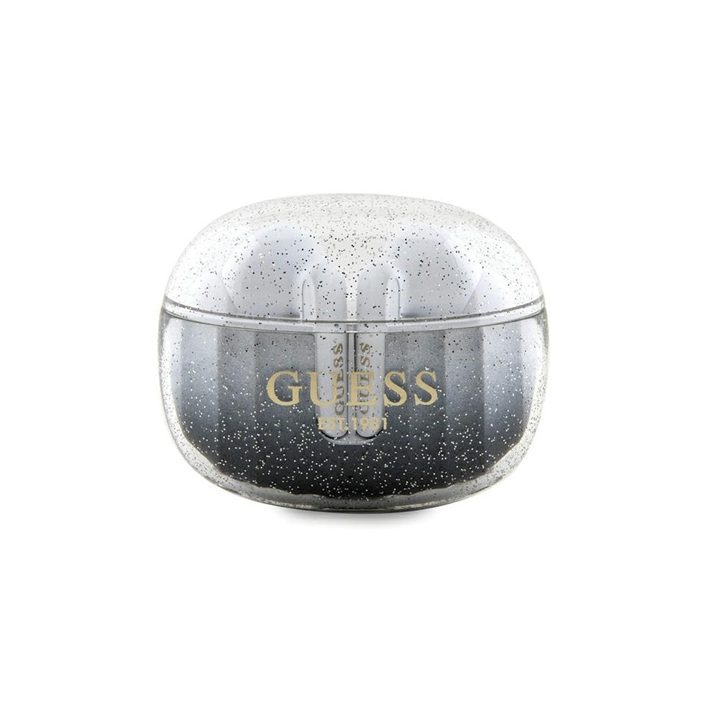 Cg Mobile Guess Bluetooth Tws Earphone + Glitter Gradient Docking Station Black 3666339210373