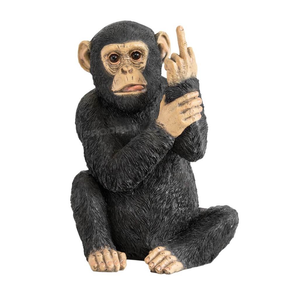 Prodbuy Home Large Resin Rude Monkey Ornament Statue Scuplture Figurine Gift Home Decoration (Black) Black