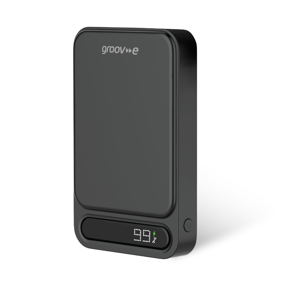 Groov-E Power Bank 10000 Magnetic - Wireless Phone Charger Power Bank For Smartphone, Android, & Iphone - 10000Mah Power Bank Fast Charging, Usb-C 5060108298513