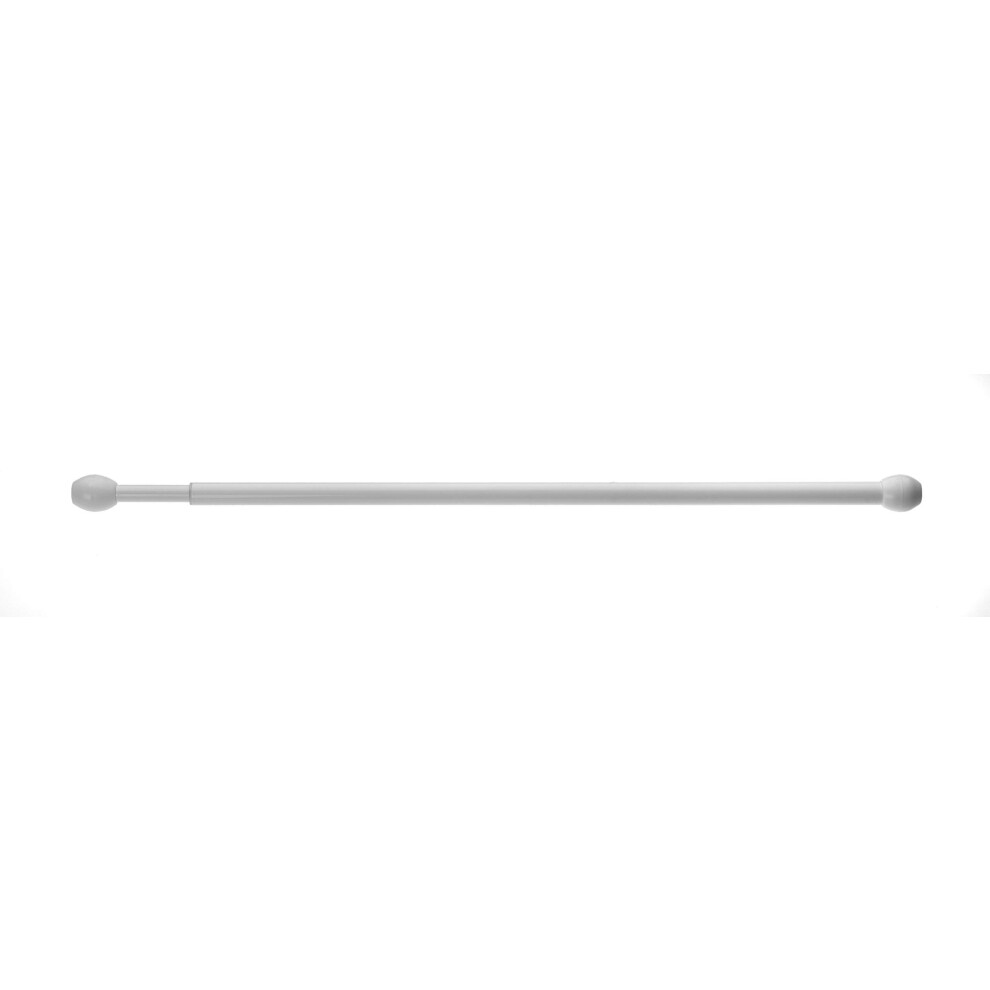 Universal Twist And Fit Net Curtain Tension Rod, Spring Loaded, (91-154Cm) White