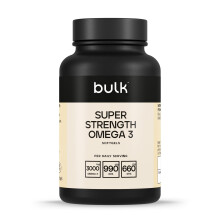 Bulk Super Strength Omega 3 Softgels, 3000 mg per Serving, 990 mg EPA & 660 mg DHA per Serving, Pack of 90, 1 Month Supply, Packaging May Vary