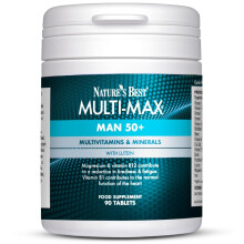 Nature's Best Multi-Max Man 50+ Multivitamin - Targeted Support with Vitamin D, B and Magnesium for Energy & Cognitive Health for Men Over 50 - UK
