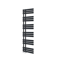 Go Bathrooms Black Towel Radiator 1750 x 500 Heated Towel Rail Vertical Designer Bathroom Radiator Heated Ladder Rail Central Heating