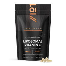 Liposomal Vitamin C 1000mg ? 180 Vegan Capsules - High Strength Immune Support ? Resealable and Recyclable Pouch by Alpha01