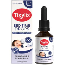 Tixylix 50ml Bed Time Drops for Children, Chamomile and Lemon Balm, Supports Sleep Routine - Natural Supplement for Children 3m to 5 years - Vegan,