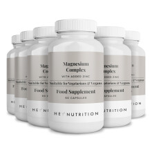 Hey Nutrition Magnesium Complex High Strength 205mg Supplement - Zinc, Vitamin D3 - Muscle & Bone Health, Nerve Function & Energy Support - UK