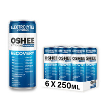 Oshee Vitamin Energy Formula Recovery Drink ? 250ml (Pack of 6) ? Mint-lemon flavour sparkling drink with addition of vitamins and minerals. Contains