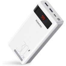 ROMOSS Sense8 PS Pro 30000mAh Power Bank, PD 30W Fast Charging Portable Charger with USB-C Input/Output, 3 Outputs & 3 Inputs for Smartphones,