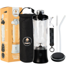 AirShaking Essentials Portable Smoothie Maker ? Mini Cordless Personal Blender Bottle for Juice, Shakes, Fruit & Protein Powder - Leakproof Travel