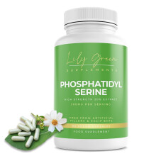Lily Green Phosphatidylserine Capsules | 300mg Per Serving Cognitive Supplements | High Strength Phosphatidylserine Supplement | Non-GMO & No