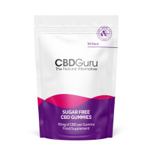 CBD Guru Sugar Free CBD Gummies 10mg 30 Pack - Mixed Fruit Flavour Broad Spectrum CBD Gummy Bears for Sleep & Anxiety Support, 600mg Total CBD