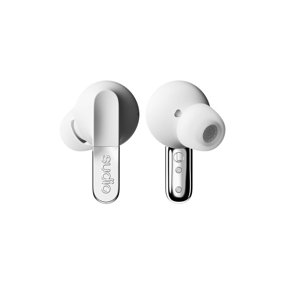 Sudio N3pro Snow - The Day-To-Night Noise Cancelling Earbuds, Active Noise Cancellation (35Db), 5.5 Hours Playing Time, Ipx4, Microphone To Take White 7350071384794