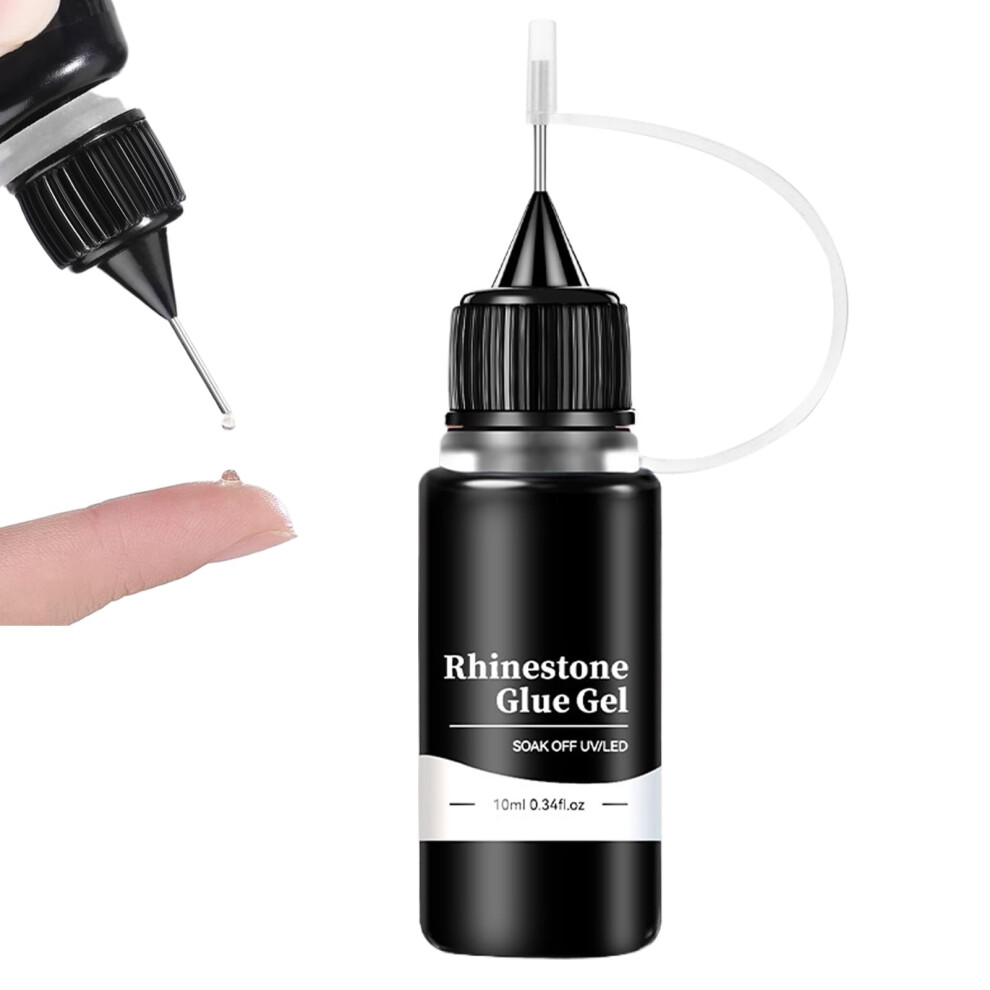 Nail Rhinestone Glue Pen 10ml Strong UV LED Cure Quick Dry Nail Art Adhesive for Gems and Charms