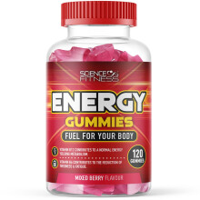 Energy Gummies |120 Mixed Berry Flavour Gummies from Science Fitness Brand |4 Months Supply
