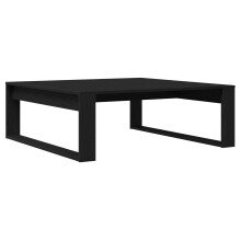 vidaXL coffee table - black oak - engineered wood - 100 x 35 cm - living room - modern/minimalist style - indoor only