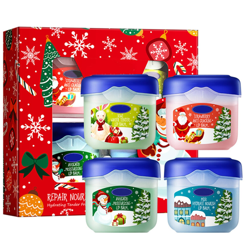 Moisturizing Lip Balm 4 Pack with Coconut Oil for Deep Hydration and Smooth Lipstick Base