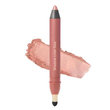 Dual Ended Eyeshadow Eyeliner Pencil, Long Lasting Smudge Proof Stick for Smokey Eyes 01#