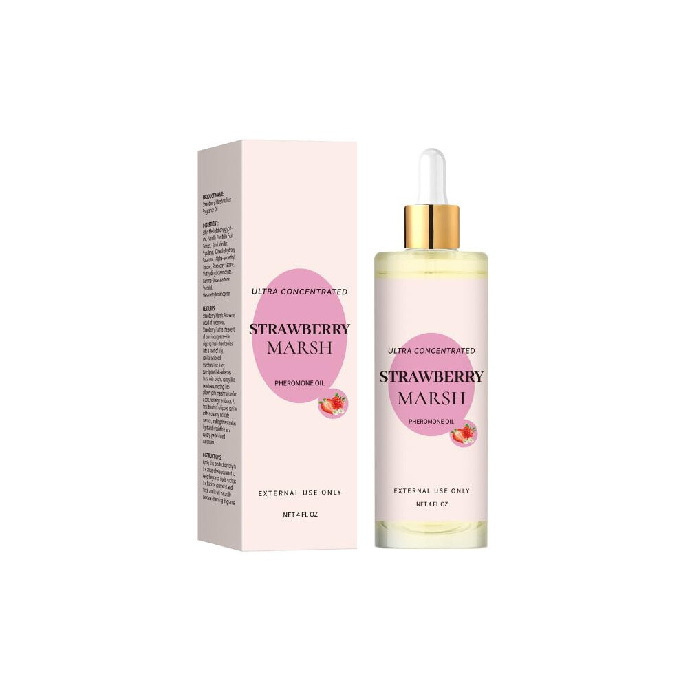 Sweet Vanilla Musk Perfume Oil for Women, Long Lasting Strawberry Marshmallow Fragrance