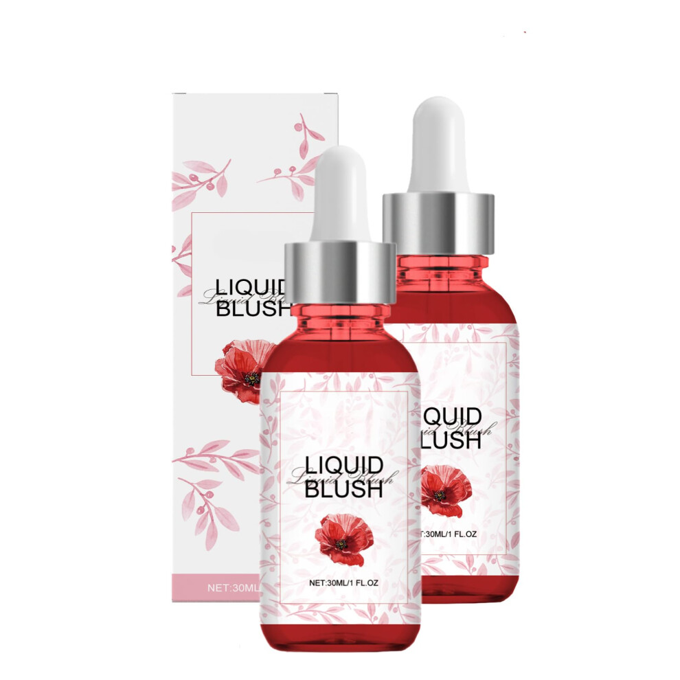 2PC Liquid Blush with Hyaluronic Acid for Natural Rosy Glow, LongLasting Hydrating Dewy Finish