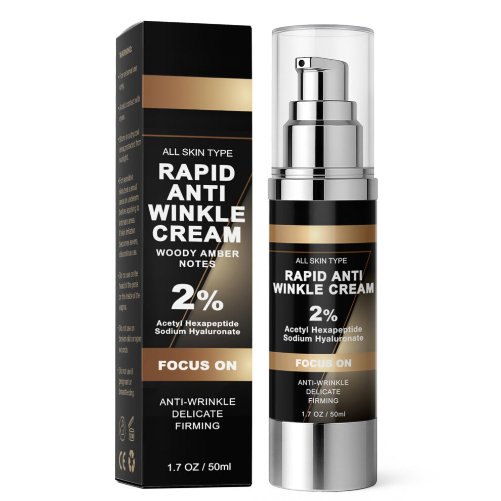 Cream Antiaging Face For Men With Hyaluronic Acid And Collagen, Firming Moisturizer 1.7Oz